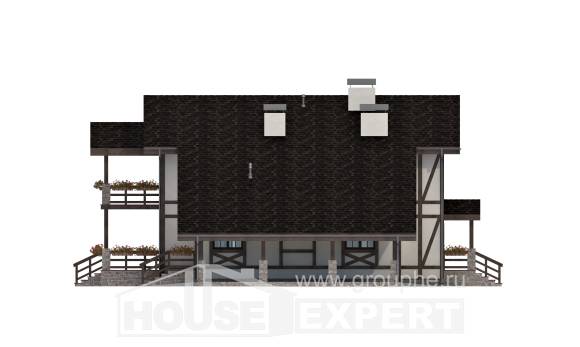 250-002-Л Проект двухэтажного дома мансардой, гараж, простой дом из кирпича Тутаев, House Expert