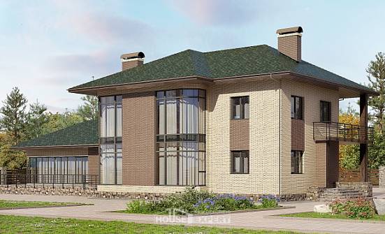 305-003-П Проект двухэтажного дома, просторный домик из арболита Ярославль | Проекты домов от House Expert
