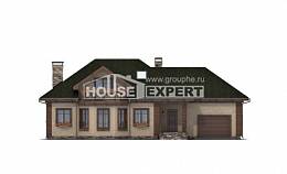 180-010-П Проект двухэтажного дома с мансардой и гаражом, классический домик из теплоблока Углич, House Expert