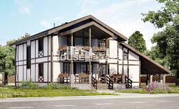250-002-Л Проект двухэтажного дома с мансардой, гараж, классический дом из кирпича Ярославль, House Expert