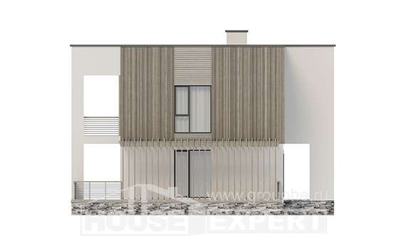 150-017-П Проект двухэтажного дома, доступный загородный дом из поризованных блоков Рыбинск, House Expert