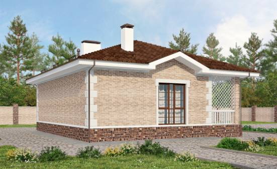 065-002-П Проект бани из кирпича Ростов | Проекты одноэтажных домов от House Expert