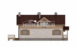 165-002-П Проект двухэтажного дома мансардный этаж и гаражом, классический дом из поризованных блоков Ростов, House Expert
