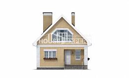 130-004-П Проект двухэтажного дома мансардный этаж, небольшой домик из керамзитобетонных блоков Тутаев, House Expert