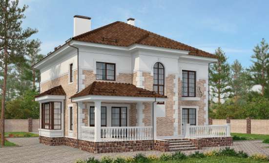 220-008-П Проект двухэтажного дома, классический дом из кирпича Рыбинск | Проекты домов от House Expert