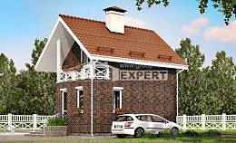 045-001-Л Проект двухэтажного дома мансардой, современный домик из керамзитобетонных блоков Рыбинск, House Expert