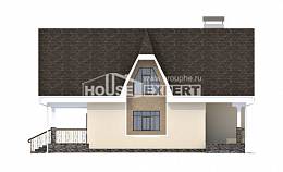 125-001-Л Проект двухэтажного дома мансардный этаж, простой дом из бризолита Углич, House Expert