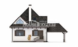 110-002-Л Проект двухэтажного дома с мансардным этажом, гараж, красивый загородный дом из керамзитобетонных блоков Углич, House Expert