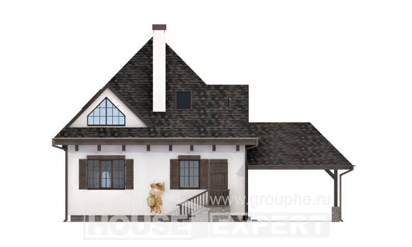 110-002-Л Проект двухэтажного дома с мансардным этажом, гараж, красивый загородный дом из керамзитобетонных блоков Углич, House Expert