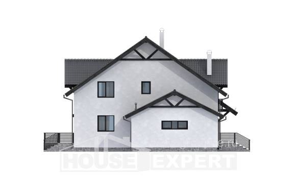290-003-П Проект двухэтажного дома с мансардным этажом, красивый загородный дом из поризованных блоков Рыбинск, House Expert