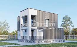 150-017-П Проект двухэтажного дома, недорогой загородный дом из поризованных блоков, Рыбинск