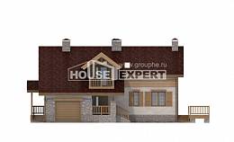 165-002-П Проект двухэтажного дома с мансардным этажом и гаражом, простой дом из твинблока Ярославль, House Expert