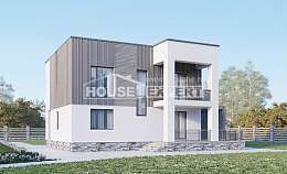 150-017-П Проект двухэтажного дома, скромный домик из пеноблока, Ярославль