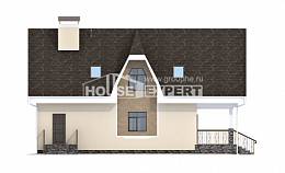 125-001-Л Проект двухэтажного дома мансардой, бюджетный загородный дом из теплоблока Переславль-Залесский, House Expert