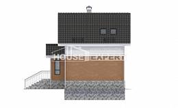 100-005-Л Проект трехэтажного дома с мансардой, уютный коттедж из теплоблока, Углич