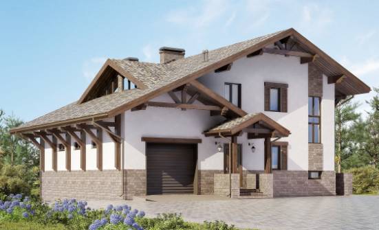 305-002-П Проект трехэтажного дома мансардой, красивый загородный дом из кирпича Ярославль | Проекты домов от House Expert