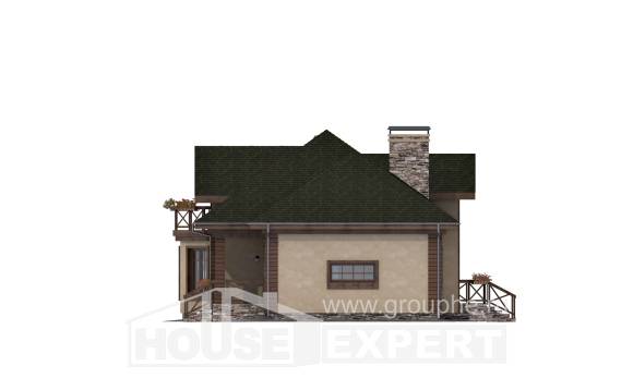 180-010-П Проект двухэтажного дома с мансардой, гараж, простой домик из арболита, Углич