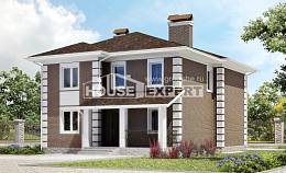 185-002-П Проект двухэтажного дома, доступный домик из твинблока Ярославль, House Expert