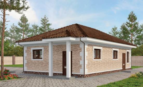 070-005-П Проект гаража из кирпича Переславль-Залесский | Проекты одноэтажных домов от House Expert