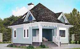 110-001-Л Проект двухэтажного дома с мансардой, красивый загородный дом из газобетона Тутаев, House Expert