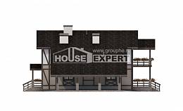 250-002-П Проект двухэтажного дома с мансардным этажом, гараж, уютный коттедж из кирпича, Углич