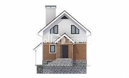 100-005-Л Проект двухэтажного дома с мансардой, уютный домик из арболита, Углич