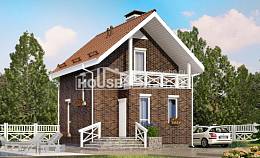 045-001-Л Проект двухэтажного дома с мансардой, доступный загородный дом из теплоблока Рыбинск, House Expert