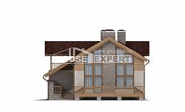 165-002-П Проект двухэтажного дома мансардный этаж, гараж, экономичный коттедж из теплоблока Тутаев, House Expert