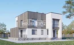 150-017-П Проект двухэтажного дома, бюджетный коттедж из бризолита Углич, House Expert