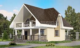 125-001-Л Проект двухэтажного дома с мансардным этажом, уютный домик из бризолита Углич, House Expert