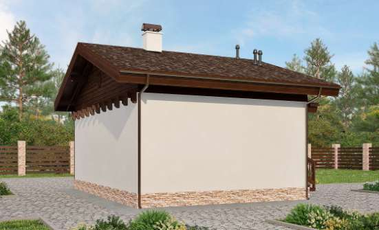 040-003-П Проект бани из пеноблока Углич | Проекты одноэтажных домов от House Expert