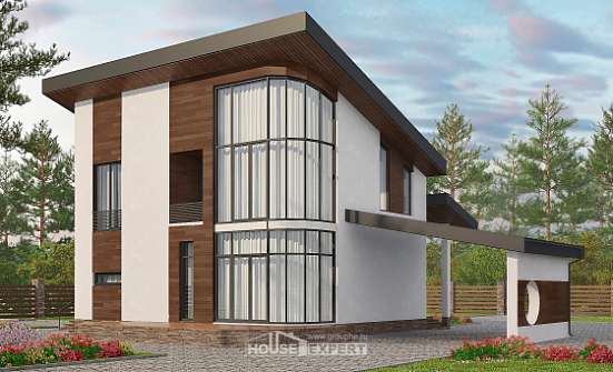 230-001-П Проект двухэтажного дома с мансардой, простой загородный дом из кирпича, Переславль-Залесский
