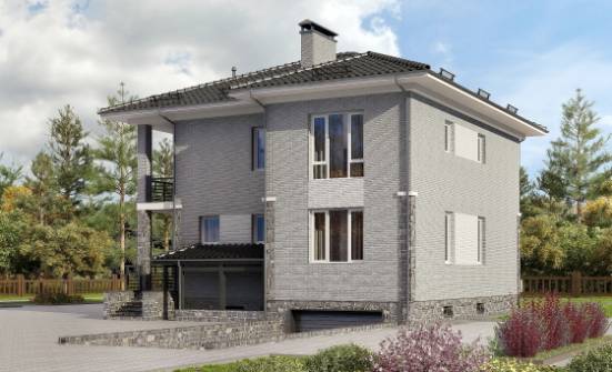 275-004-П Проект трехэтажного дома и гаражом, уютный дом из кирпича Тутаев | Проекты домов от House Expert