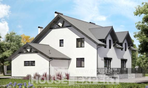 290-003-П Проект двухэтажного дома мансардой, классический домик из арболита Углич, House Expert