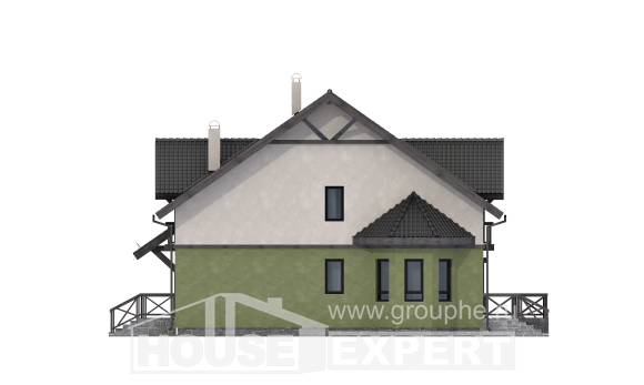 120-003-П Проект двухэтажного дома мансардой, бюджетный загородный дом из поризованных блоков Тутаев, House Expert