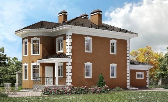 150-006-П Проект двухэтажного дома и гаражом, экономичный дом из пеноблока Ярославль | Проекты домов от House Expert