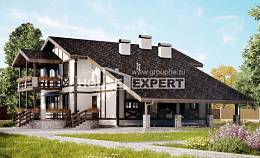 250-002-Л Проект двухэтажного дома с мансардой, гараж, красивый загородный дом из кирпича Тутаев, House Expert