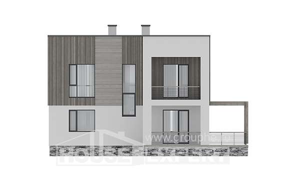 150-017-П Проект двухэтажного дома, простой загородный дом из пеноблока Углич, House Expert