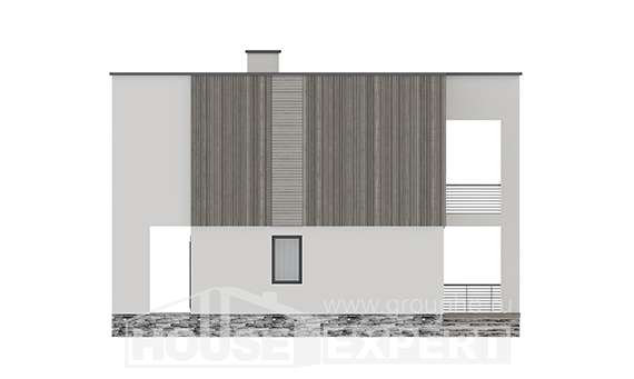 150-017-П Проект двухэтажного дома, компактный коттедж из теплоблока, Тутаев