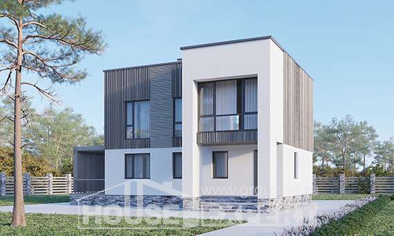 150-017-П Проект двухэтажного дома, простой домик из керамзитобетонных блоков Углич, House Expert