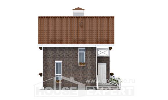045-001-Л Проект двухэтажного дома с мансардой, уютный коттедж из арболита Ярославль, House Expert